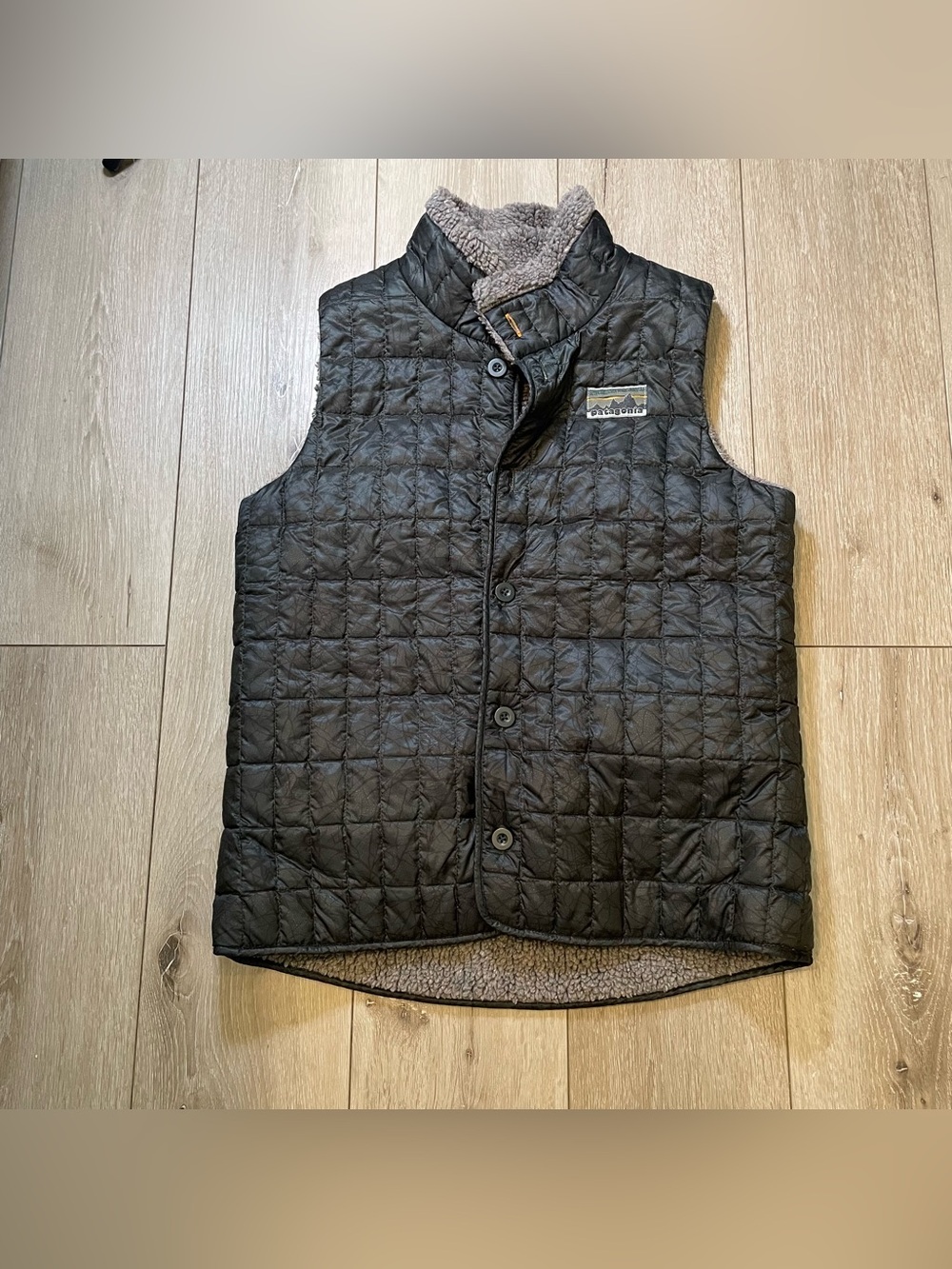 Patagonia Reversible‎ Pile Fleece Quilted Vest Gorpcore Trail Minimalist Boho S